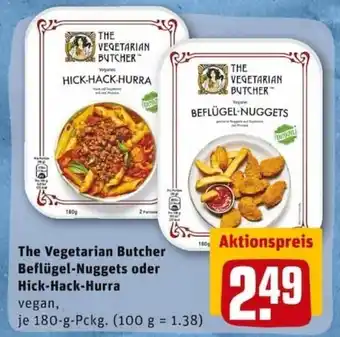 REWE PETZ The Vegetarian Butcher Beflügel-Nuggets oder Hick-Hack-Hurra 180g Angebot