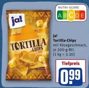 REWE PETZ ja! Tortilla-Chips 300g Angebot