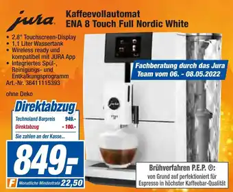 expert Techno Land jura Kaffeevollautomat ENA 8 Touch Full Nordic White Angebot