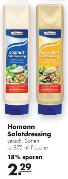 Handelshof Homann Salatdressing 875 ml Flasche Angebot