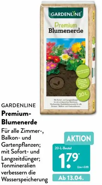 Aldi Nord Gardenline Premium Blumenerde 20 L Beutel Angebot