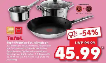 Kaufland Tefal Topf-/Pfannen-Set >>Simpleo<< Angebot