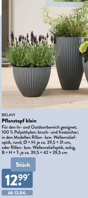 Aldi Nord Belavi Pflanztopf klein Angebot