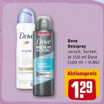 REWE PETZ Dove Deospray 150ml Angebot