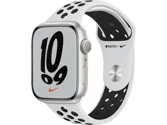 Saturn Apple watch series 7 nike (gps) 45mm smartwatch fluorelastomer, 140 - 220 mm, armband: pure platinum/schwarz, gehäuse: polars Angebot