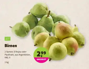 Denns BioMarkt Birnen 1kg Angebot