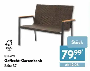 Aldi Nord Belavi Geflecht Gartenbank Angebot