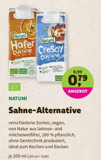 Denns BioMarkt Natumi Sahne Alternative 200ml Angebot