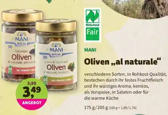 Denns BioMarkt Mani Oliven ,,al naturale" 175g/205g Angebot