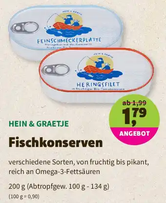 Denns BioMarkt Hein & Graetje Fischkonserven 200g Angebot