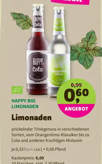 Denns BioMarkt Happy Bio Limonaden 0,33L Angebot