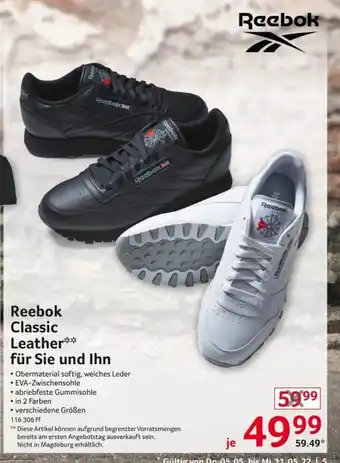 Selgros Reebok Classic Leather für Sie und Ihn Angebot