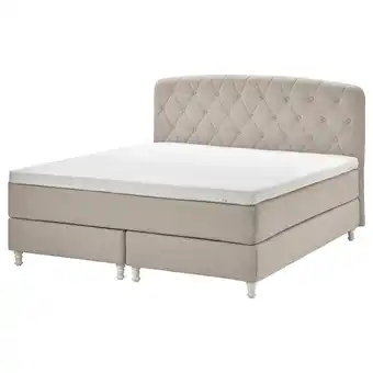 IKEA Lommedalen boxspringbett vågstranda mittelfest/tussöy skiftebo hellbeige 180x200 cm Angebot