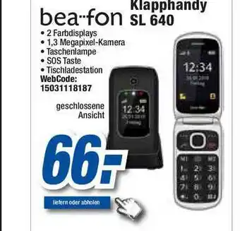 Expert Bea Fon Klapphandy Sl640 Angebot