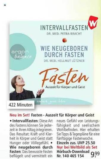 Weltbild Fasten - Auszeit Für Körper Und Geist Angebot