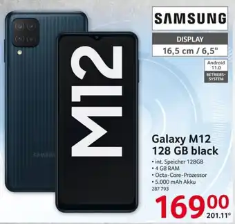 Selgros Samsung Galaxy M12 128 GB black Angebot