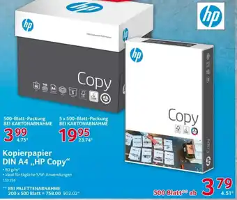 Selgros HP Kopierpapier DIN A4 ,,HP Copy" Angebot