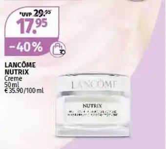 Müller Lancome Nutrix Creme Angebot