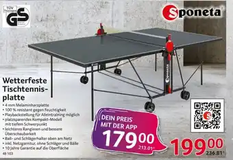 Selgros Sponeta Wetterfeste Tischtennisplatte Angebot