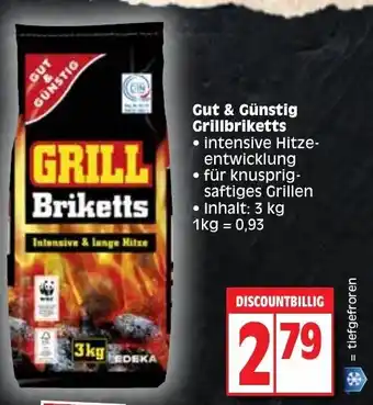 Edeka Gut & Gunstig Grillbriketts 3 kg Angebot