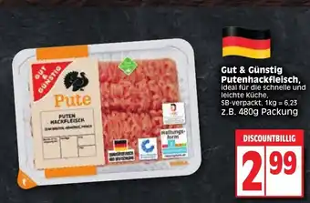 Edeka Gut & Gunstig Putenhackfleisch 480 g Angebot