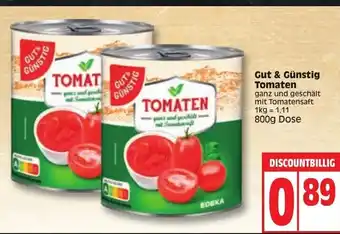 Edeka Gut & Gunstig Tomaten 800g Angebot