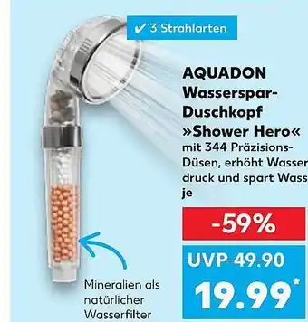 Kaufland Aquadon Wasserspar-duschkopf „shower Hero“ Angebot