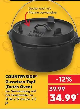 Kaufland Countryside Gusseisen-topf (dutch Oven) Angebot