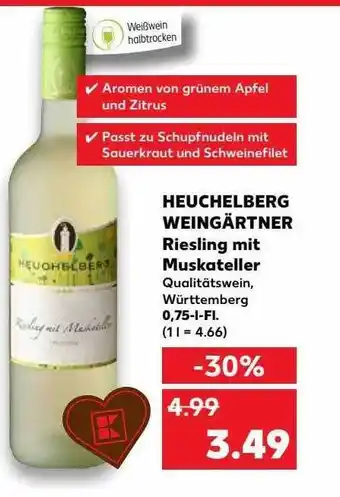 Kaufland Heuchelberg Weingärtner Riesling Mit Muskateller Angebot