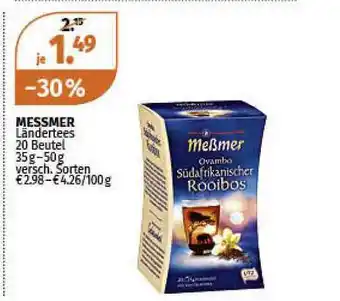 Müller Messmer Ländertees Angebot