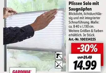 Lidl Plissee Solo Mit Saugnäpfen Angebot