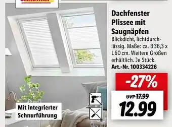 Lidl Dachfenster Plissee Mit Saugnäpfen Angebot