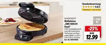 Lidl Silvercrest Waffeleisen „swe 1200 D1 Good” Angebot