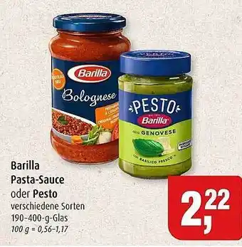 Markant Barilla Pasta-sauce Oder Pesto Angebot