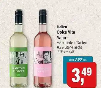 Markant Italien Dolce Vita Wein Angebot