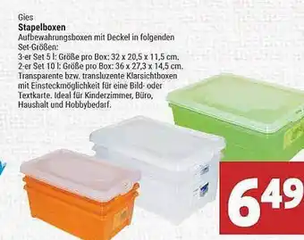 Marktkauf Gies Stapelboxen Angebot