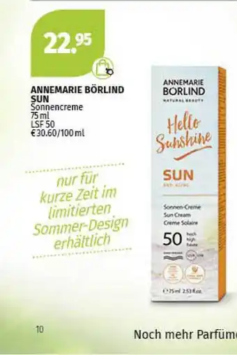 Müller Annemarie Börlind Sun Sonnencreme Angebot