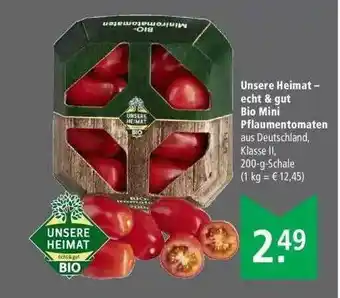 Marktkauf Unsere Heimat Bio Mini Pflaumentomaten Angebot