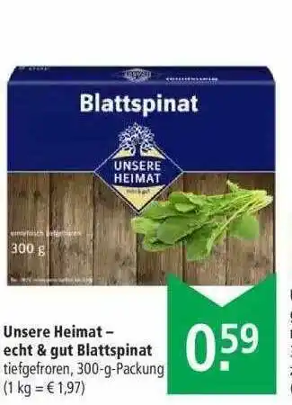 Marktkauf Unsere Heimat Blattspinat Angebot