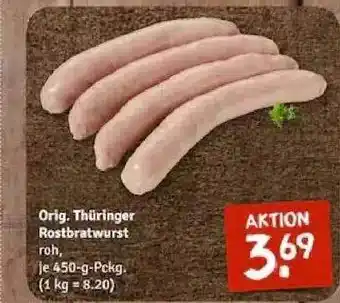 nahkauf Orig. Thüringer Rostbratwurst Roh Angebot