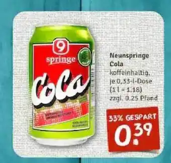 nahkauf Neunspringe Cola Angebot