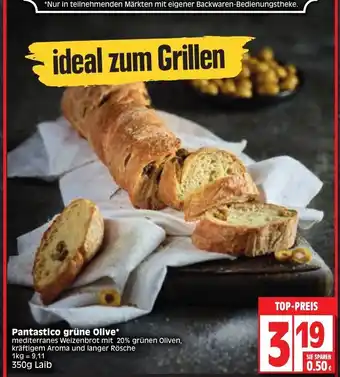 Edeka Pantastico grune Olive 350g Angebot