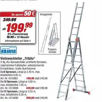 toom Baumarkt Krause Vielzweckleiter „tribilo” Angebot