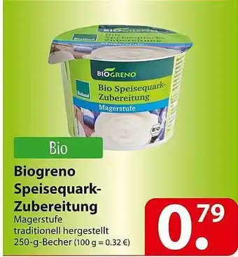 Famila Nord Ost Bio Biogreno Speisequark-zubereitung Angebot