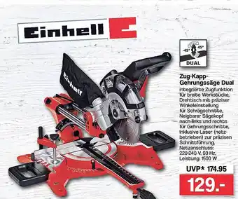 Famila Nord West Zug-kapp-gehrungssäge Dual Einhell Angebot