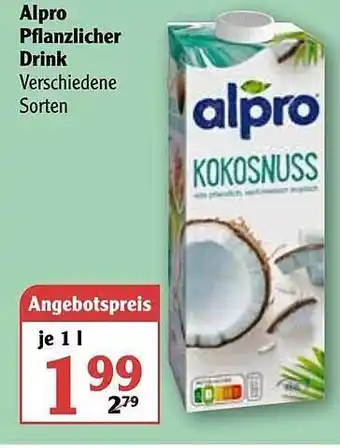 Globus Alpro Pflanzlicher Drink Angebot