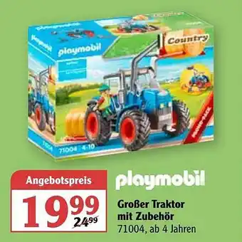 Globus Playmobil Großer Traktor Mit Zubehör Angebot