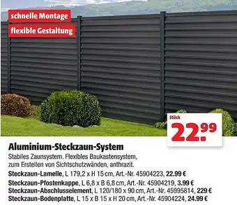 Hagebau Aluminium-steckzaun-system Angebot