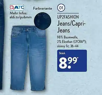 Aldi Nord Up2fashion Jeans Capri-jeans Angebot