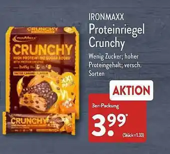 Aldi Nord Ironmaxx Proteinriegel Crunchy Angebot